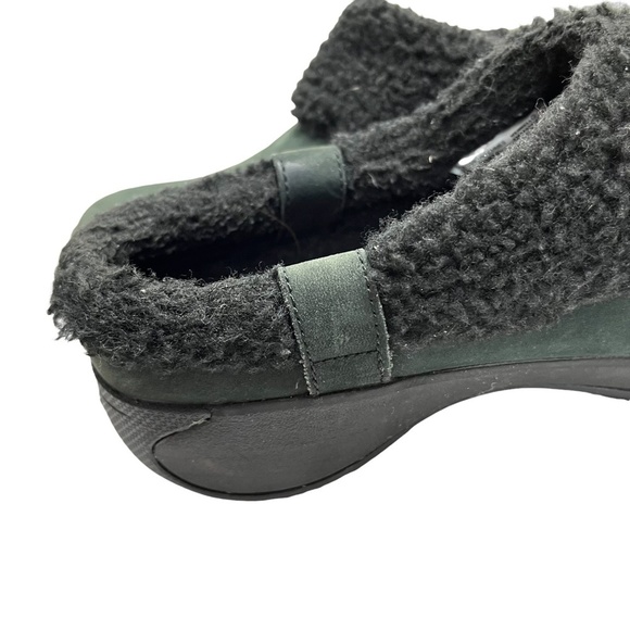 MERRELL ENCORE ICE SLIDE Slip On Mules Clogs Green Genuine Leather Shoes sz 7.5 - Picture 13 of 16